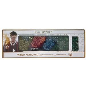 Harry Potter Wired Ergonomic Keyboard USB 108 Keys Noise Reduction Keycaps